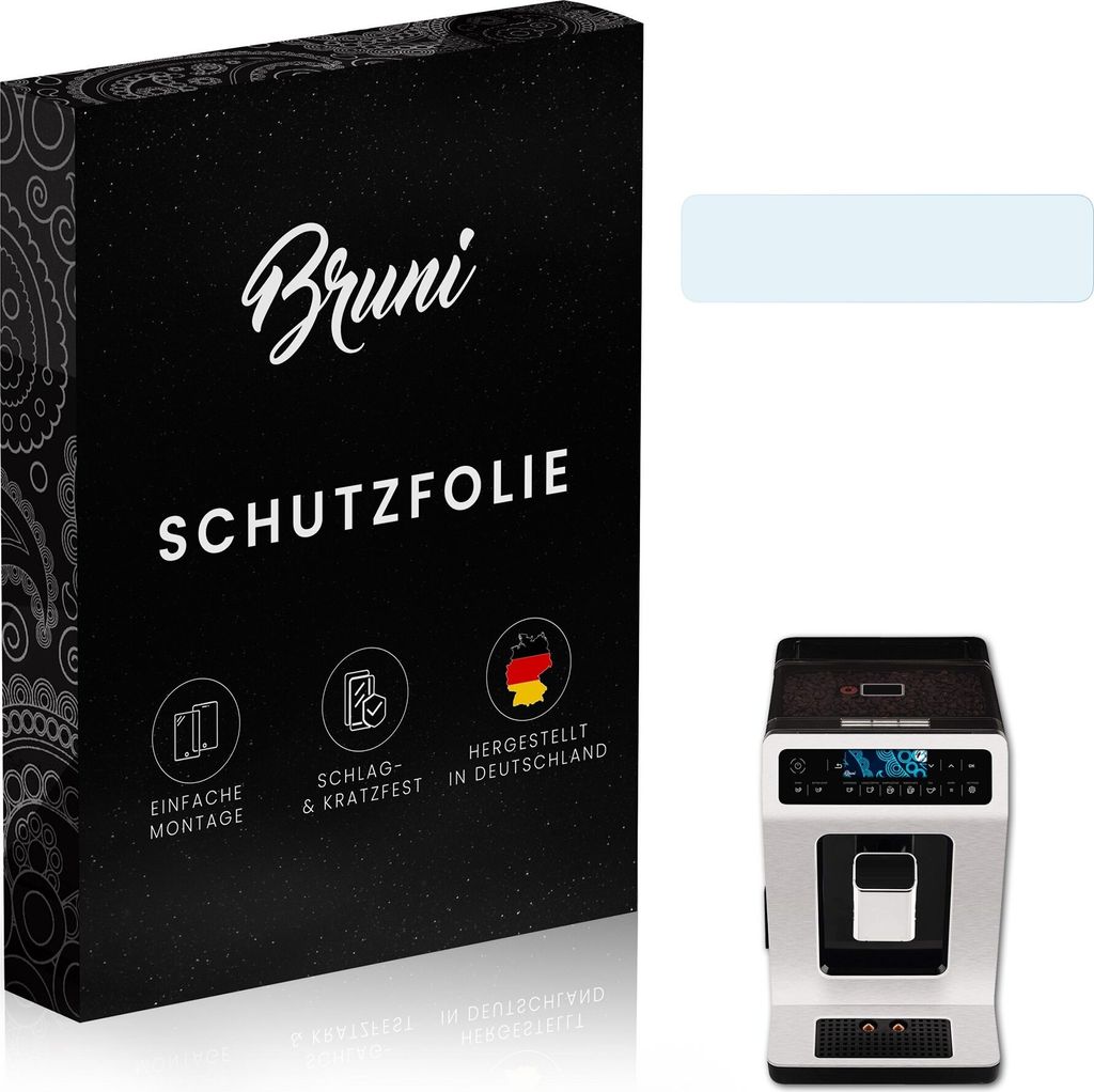 Bruni Basics-Clear 2x Schutzfolie kompatibel mit Krups Evidence Folie