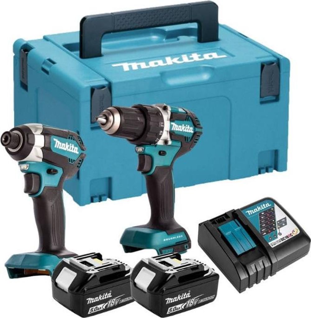 Makita DLX 2180 TJ Akku Combo Kit DHP 484 Akku Produktbild 