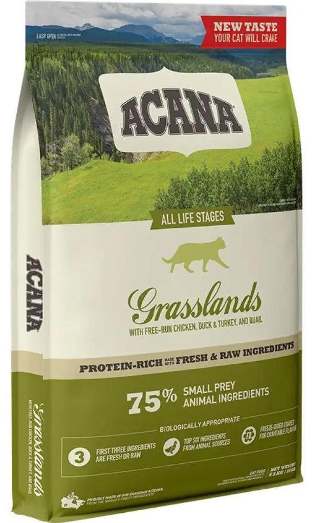 ACANA Grasslands – sucha karma dla kotów – 4,5 kg Zdjęcie produktu 