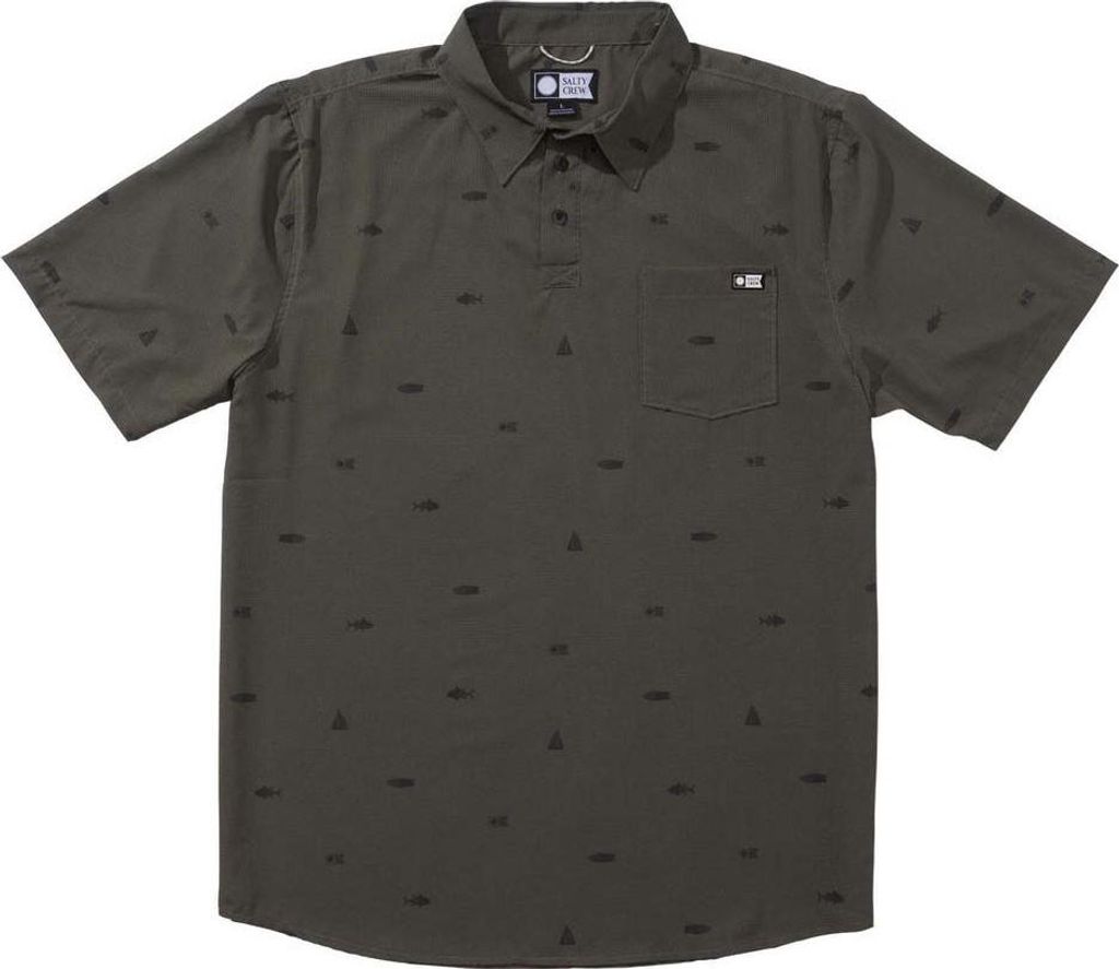 Salty Crew Mayday Perf Tech Kurzarm-poloshirt Grün L Mann Grün L