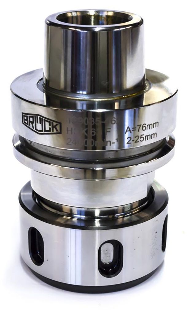 BRÜCK CNC-Spannzangenfutter - HSK 63 F A=70 mm für Spannzangen ER 32, feingewuchtet bis 24.000 U/min., m.kugelgelagerter Spannmutter für Rechts-...
