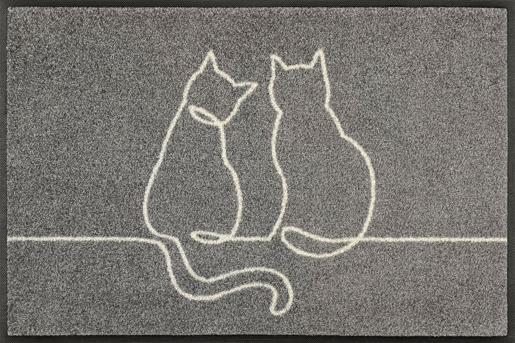 wash+dry Fußmatte Lovetails grau 50x75 cm" Produktbild 