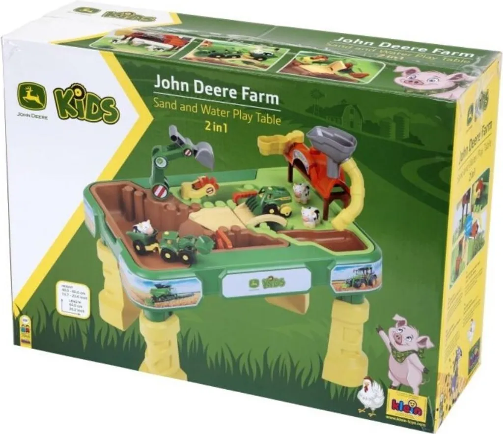 Table de jeu John Deere Farm 2-en-1 avec accessoires de ferme