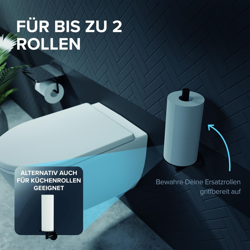 ovimar Reserve rolhouder, rond, 81003858 Productafbeelding 