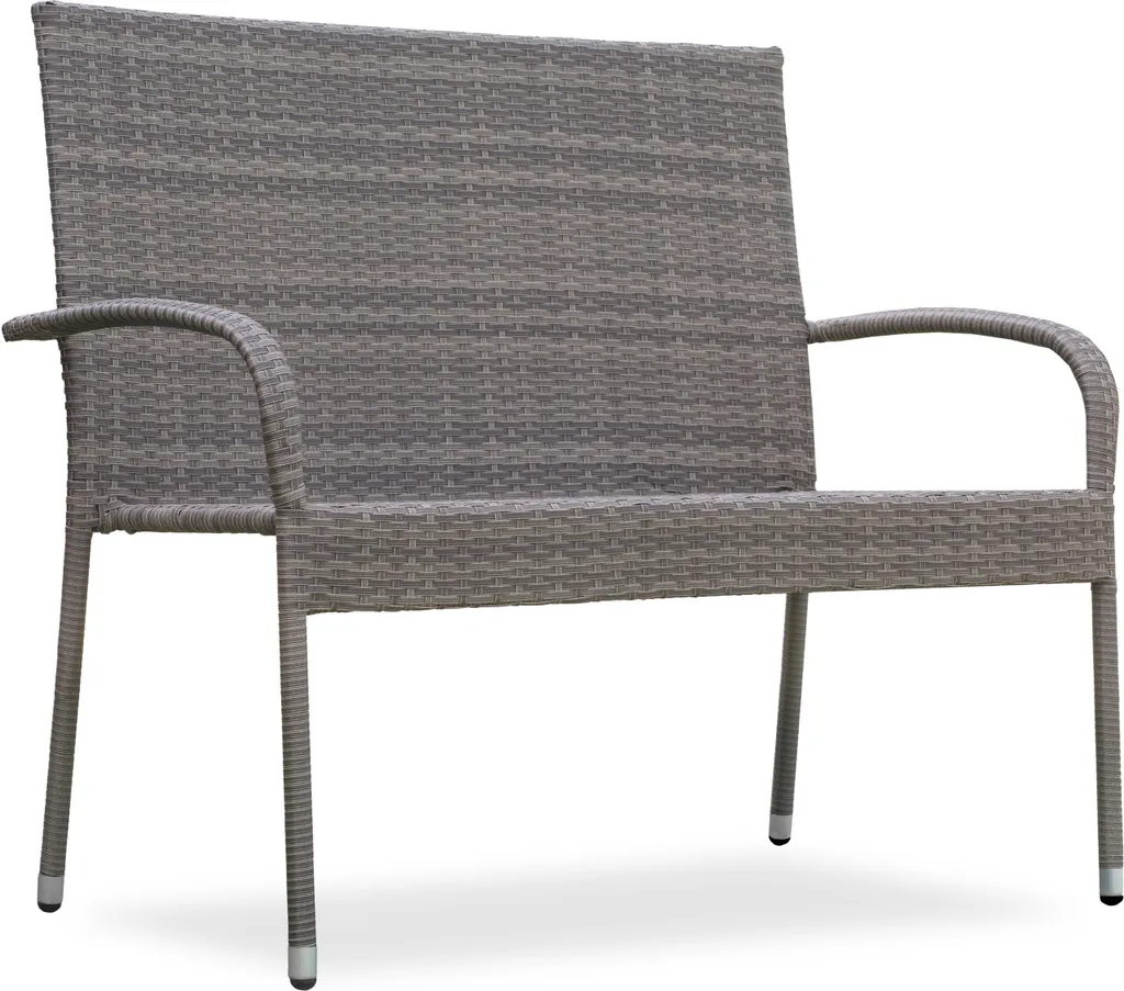 Banc de jardin 2 places PARIS PREMIUM NOELA 114 cm en bois et métal