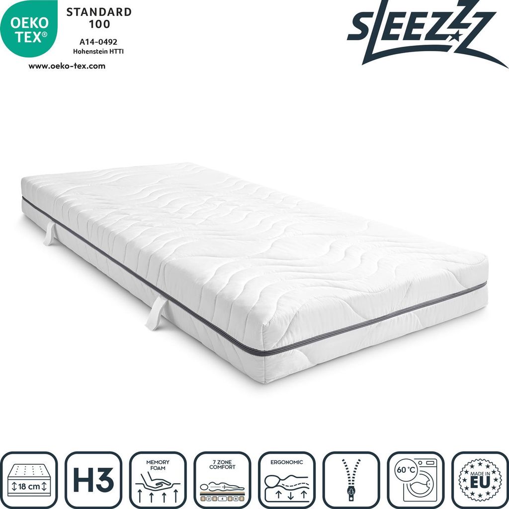 materasso viscoelastico a 7 zone Sleezzz Smart 90 x 200 cm, Immagine del prodotto 