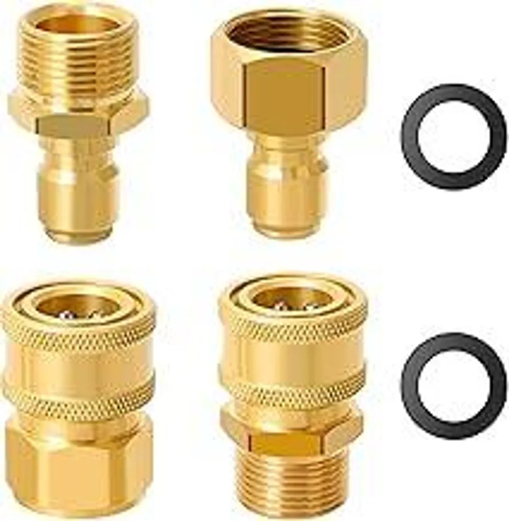 Set Adattatori Idropulitrice STYDDI M22-15mm a 3/8" Quick Connect 4pz