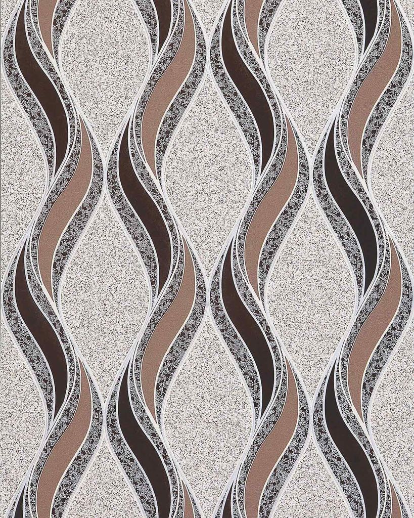 EDEM 1025-13 Tapete geschwungene Linien Ornamente beige braun silber | 5,33 m2