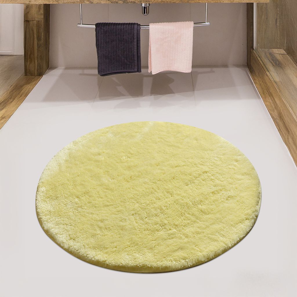 Bosdela Badezimmerteppich Set - Ø90 cmLemon Yellow