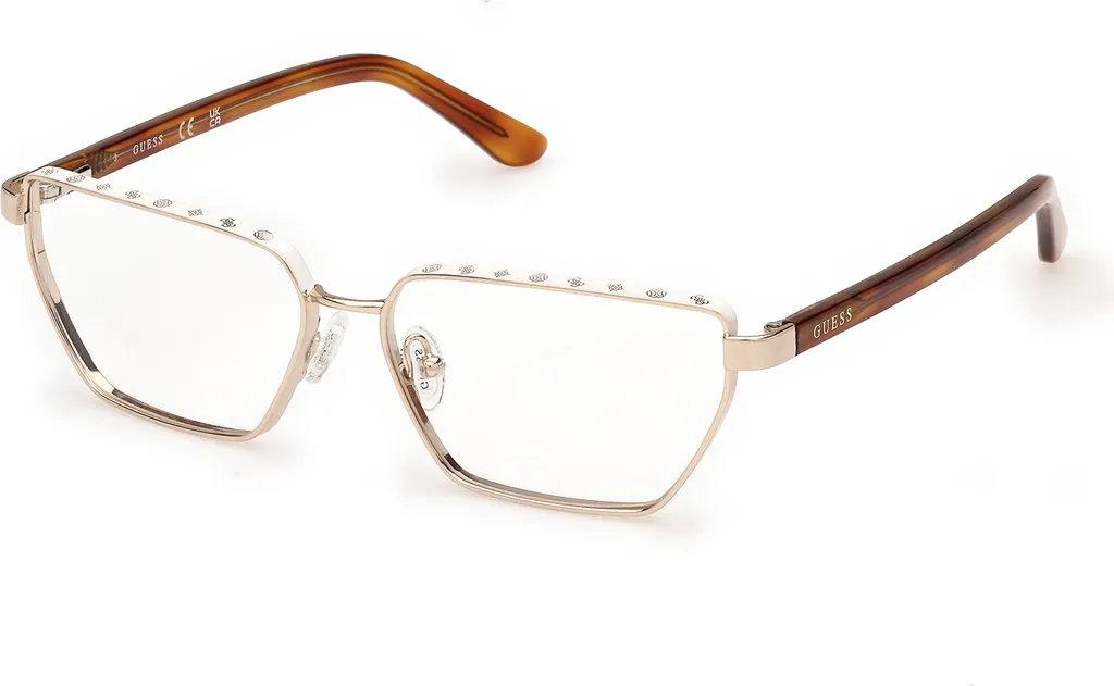 Monture de lunettes de vue Guess Homme GU50123 032 en Métal Doré 55