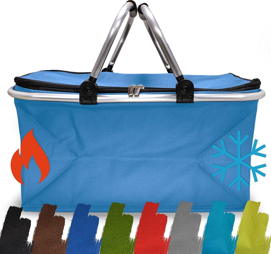 Thermo e-Best Einkaufskorb mit Tragegriffen Hellblau 2x
