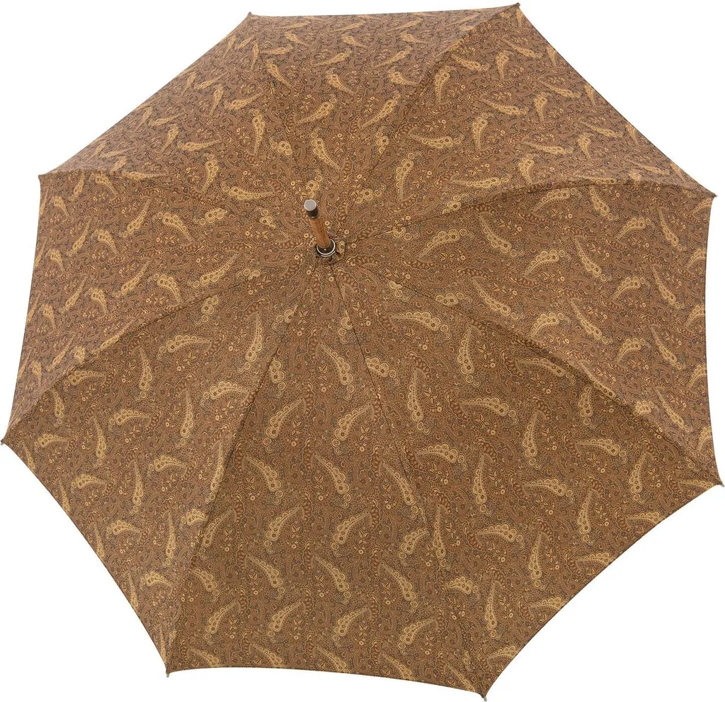 Grand Parapluie Canne Classique Norfolk Cottage Brun pour Homme