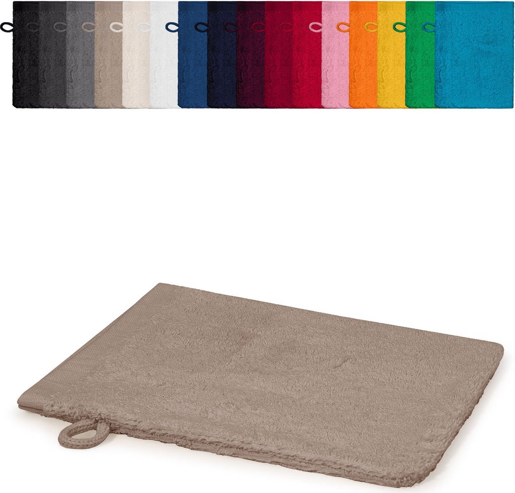 Waschhandschuh 15x21 cm Waschlappen 100% Baumwolle, Farbe: Produktbild 1