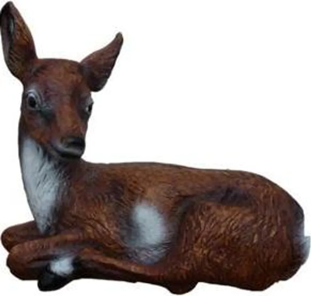 Statue faon cerf de 58cm : décoration de jardin réaliste