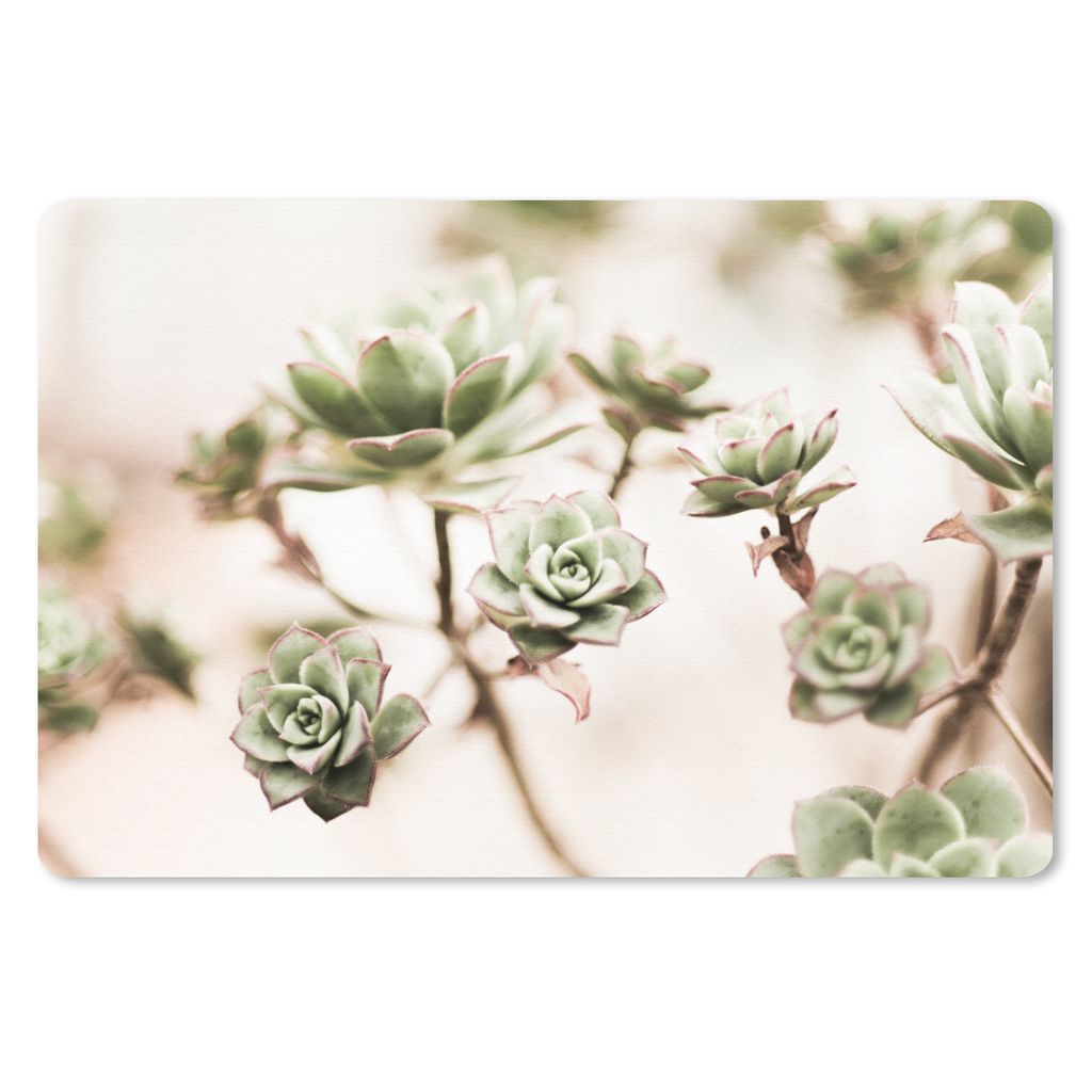 MuchoWow Mauspad Mousepad Blumen - Vetplant - Zweige 27x18 cm - Mousepads - Maus Mat - Pad - Mausunterlage - Büroartikel - Desk Matten
