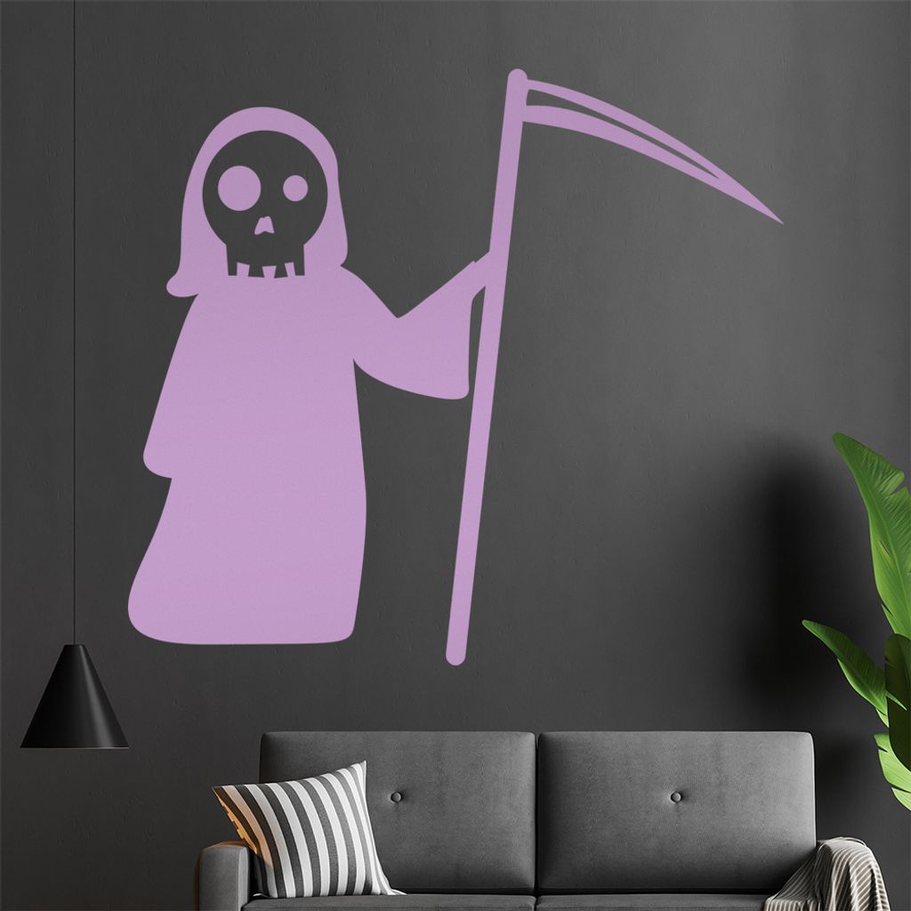 KIWISTAR Sensenmann - Sterben Mord Tod Henker Schädel Wandtattoo in 6 Größen - Wandaufkleber Wall Sticker - Dekoration, Küche, Wohnzimmer, Schl...