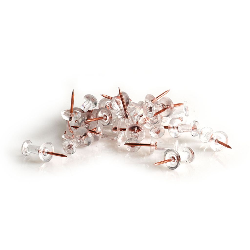 Pins 25 Stück, transparent, roségold Produktbild 