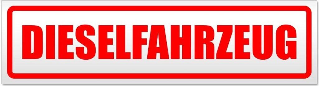 Kiwistar Dieselfahrzeug Magnetschild Schild magnetisch - 45cm Rot - Magnetfolie für Auto PKW Kfz