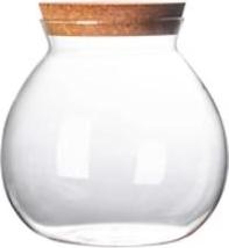 500 ml rundes Vorratsglas aus klarem Glas mit Korkdeckel, perfekt für Kekse, Süßigkeiten, Gewürze, Tee, Müslibehälter
