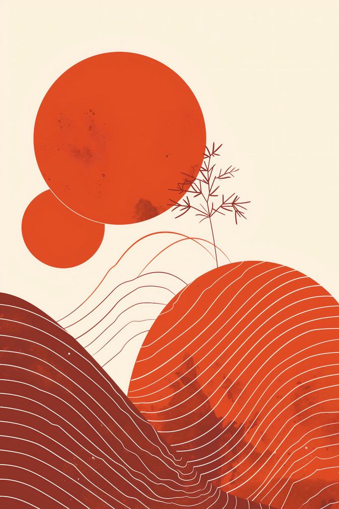 Plakat 61x91,5cm Wärme des Roten