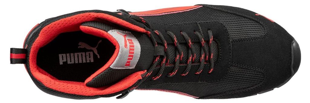 Chaussures de sécurité S1PLMADRID MID noir/rouge T.46 - Image du produit 
