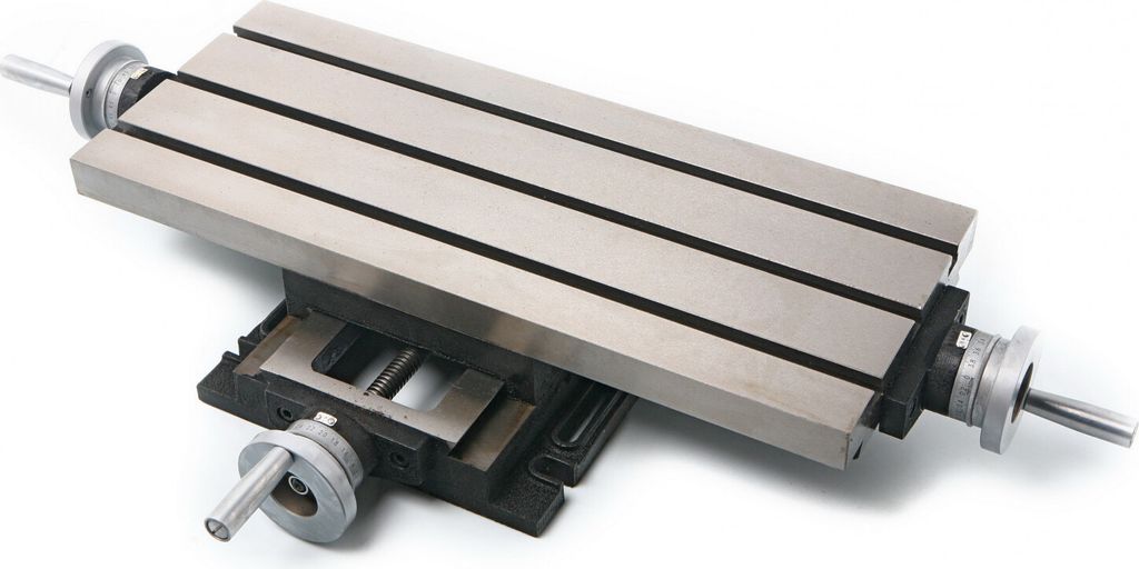 Kreuztisch 600x240mm 12mm T-Nuten Bohrtisch Frästisch Koordinatentisch Achsen