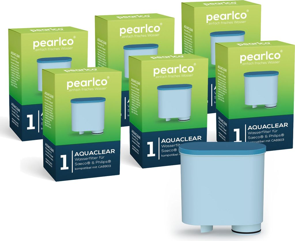 Clear Wasserfilter für Philips & Saeco Kaffeemaschinen komp. mit AquaClean CA6903 - Pack 06