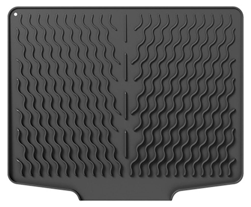 Silikon-Abtropfmatte im nordischen Stil, hitzebeständig, rechteckig, mit geneigtem Design, rutschfest, Geschirrtrockenmatte, Küchenaccessoire