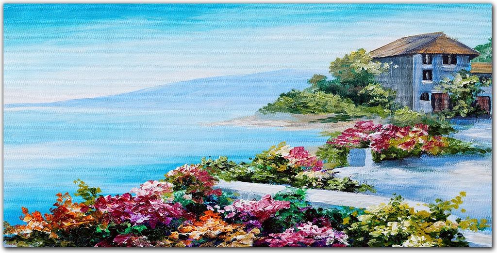 Coloray Bild aus Acryl 140 cm x 70 cm - Küche Wanddekoration Dekoration Wohnzimmer Gehärtetes Acryl Bild auf Acrylglas - Malerei Meer