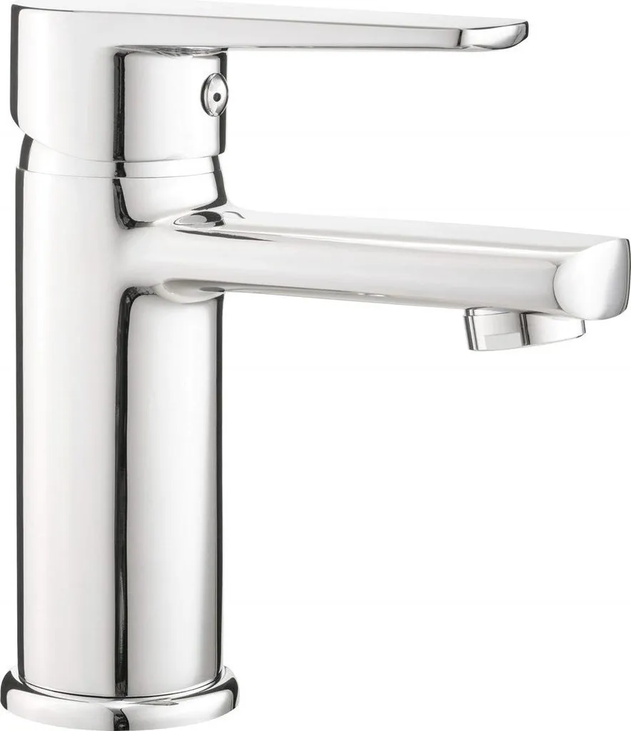 Rubinetto Lavabo Bagno Ottone Cromato - Miscelatore Monocomando Design