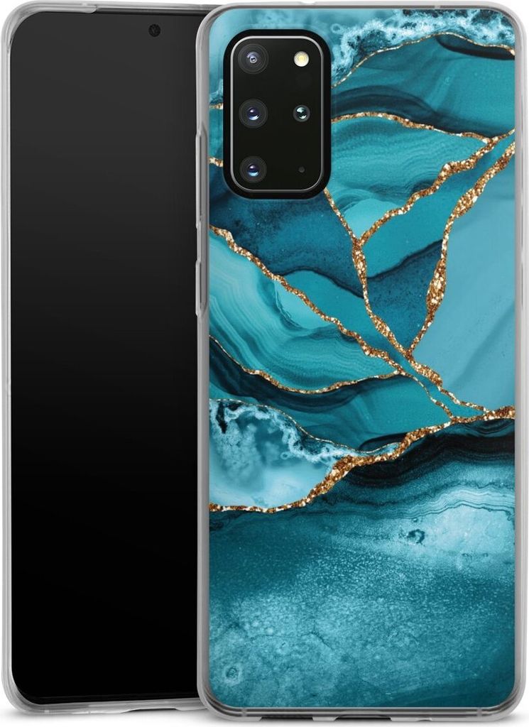 DeinDesign Slim Hülle für Samsung Galaxy S20 Plus Silikon Case Ultra Dünn Handyhülle Edelstein Glitzer Look Marmor