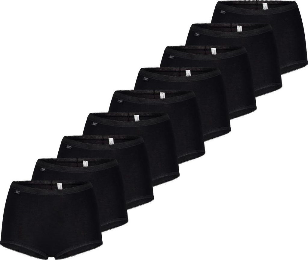 sloggi 9er Pack Basic+ Maxi Slip Perfekter Sitz, Mit feinen Details, Angenehm auf der Haut