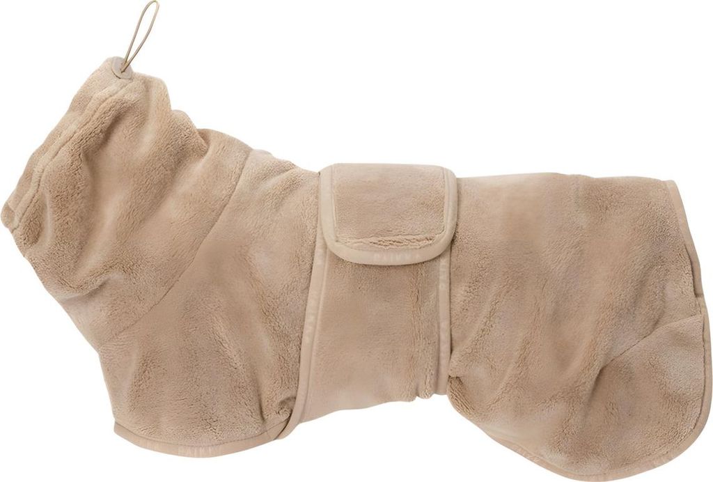 PAIKKA Bademantel "Drying Coat" taupe, Rückenlänge: 35 cm Produktbild 
