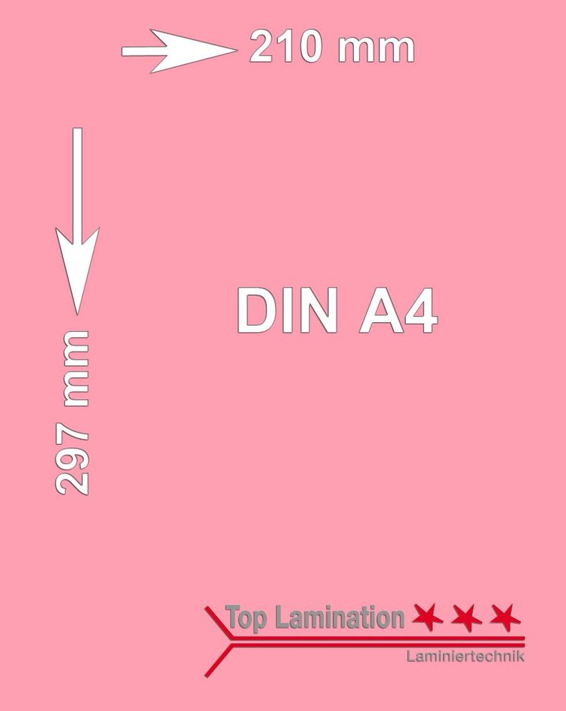 100 Blatt dunkelrosa 250 g/m² A4 (210x297mm) Tonpapier bedruckbar Premium Farbpapier