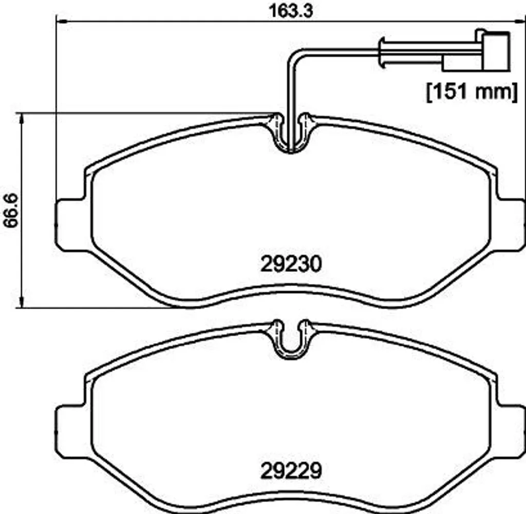 Plaquettes de frein HELLA 8DB 355 005-611 pour Avensis T22 et Xsara