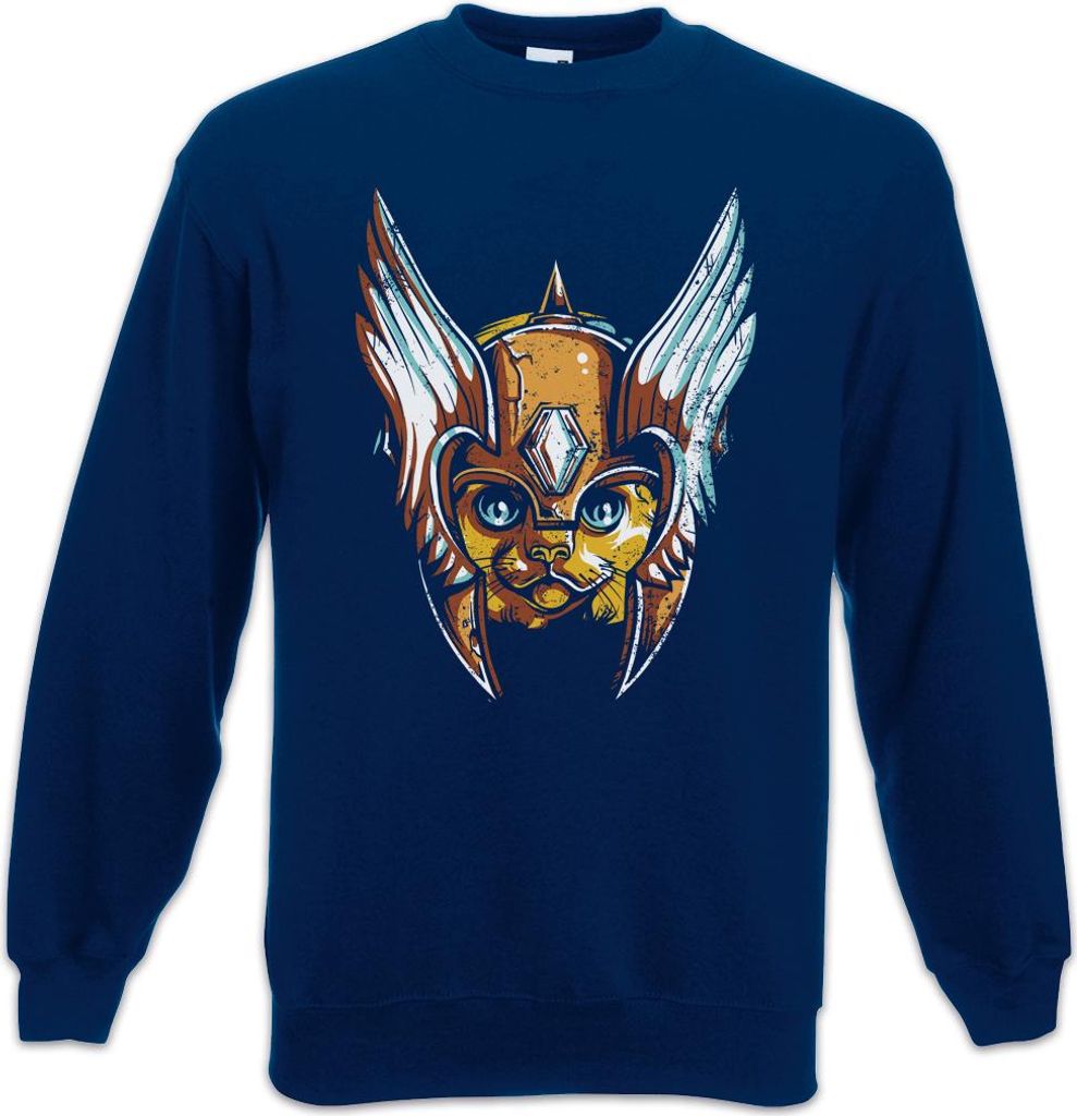 Urban Backwoods Viking Cat Face, Sweatshirt, Farbe: Navy, Größe: L