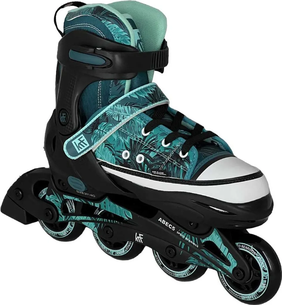 Rollers en ligne enfants pour loisirs et sport Krf Ajust Jungle Bleu 29-32