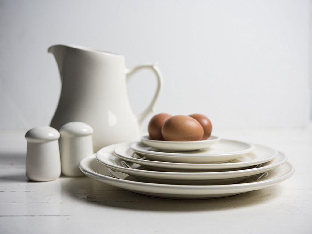 Servierplatte Keramik creme 25x15cm Küchenzubehör Servierschale