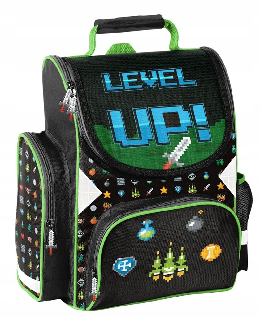 PIXEL GAME Schulranzen Rucksack Ranzen schulruckack fur Produktbild 