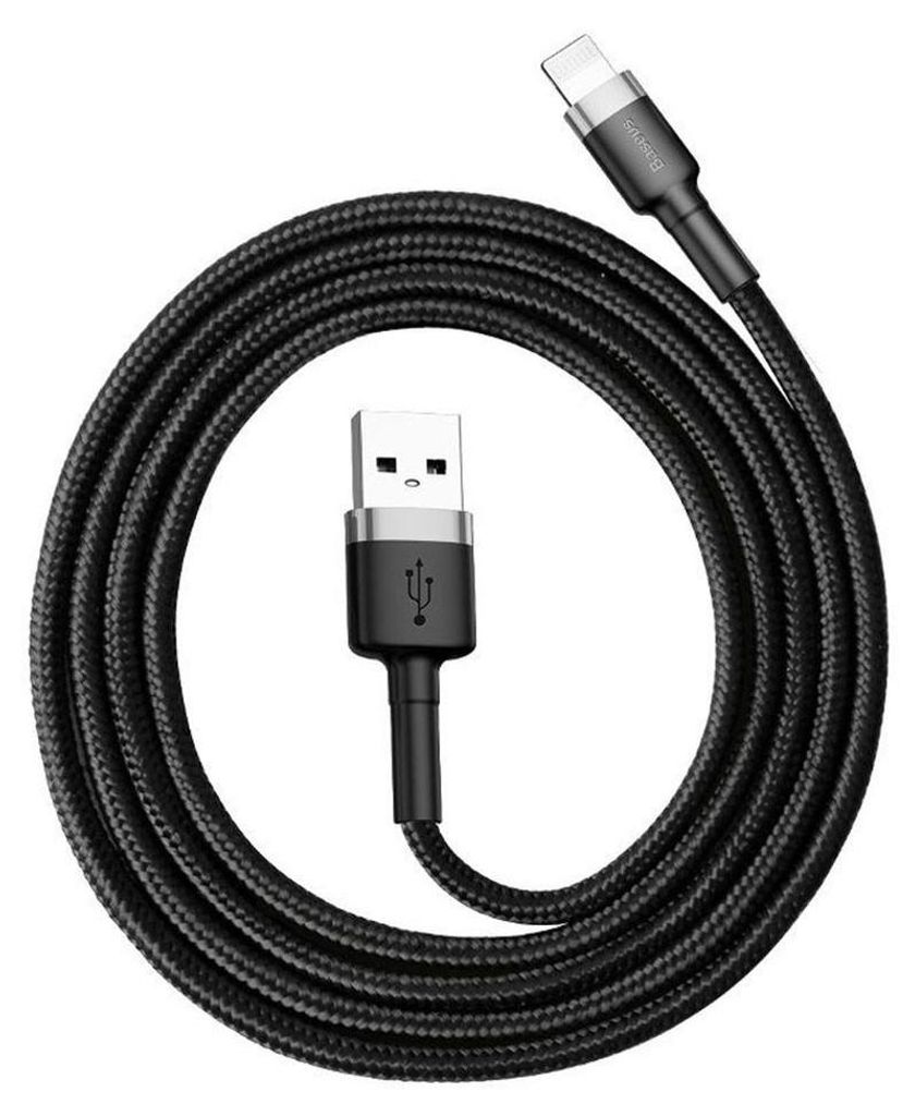 Baseus CALKLF-CG1, 2 m, USB A, Męska, Męska, Szary, Czarny, Zdjęcie produktu 