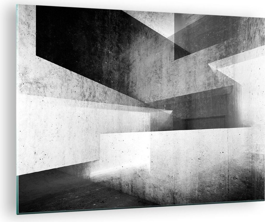 Bilder auf glas - Einteilig - Dreidimensional Illusion optisch - 70x50cm - Glasbilder - Wandbilder - Bilder - Wanddekoration aus Glas - Glas Bilder...