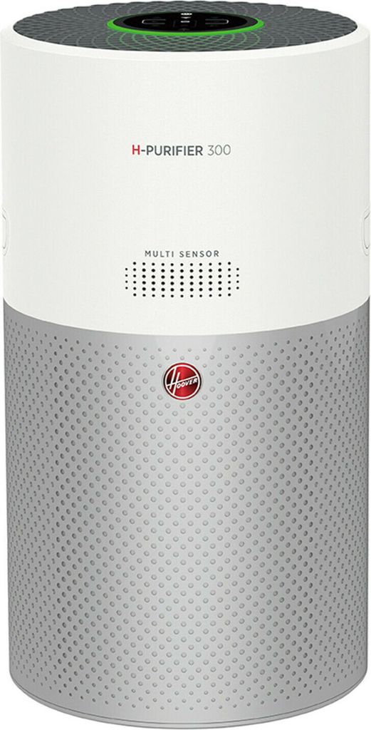 Luftreiniger Sprachsteuerung Elfenbeinweiß/ Silber LED Ring Hoover HHP30C 011