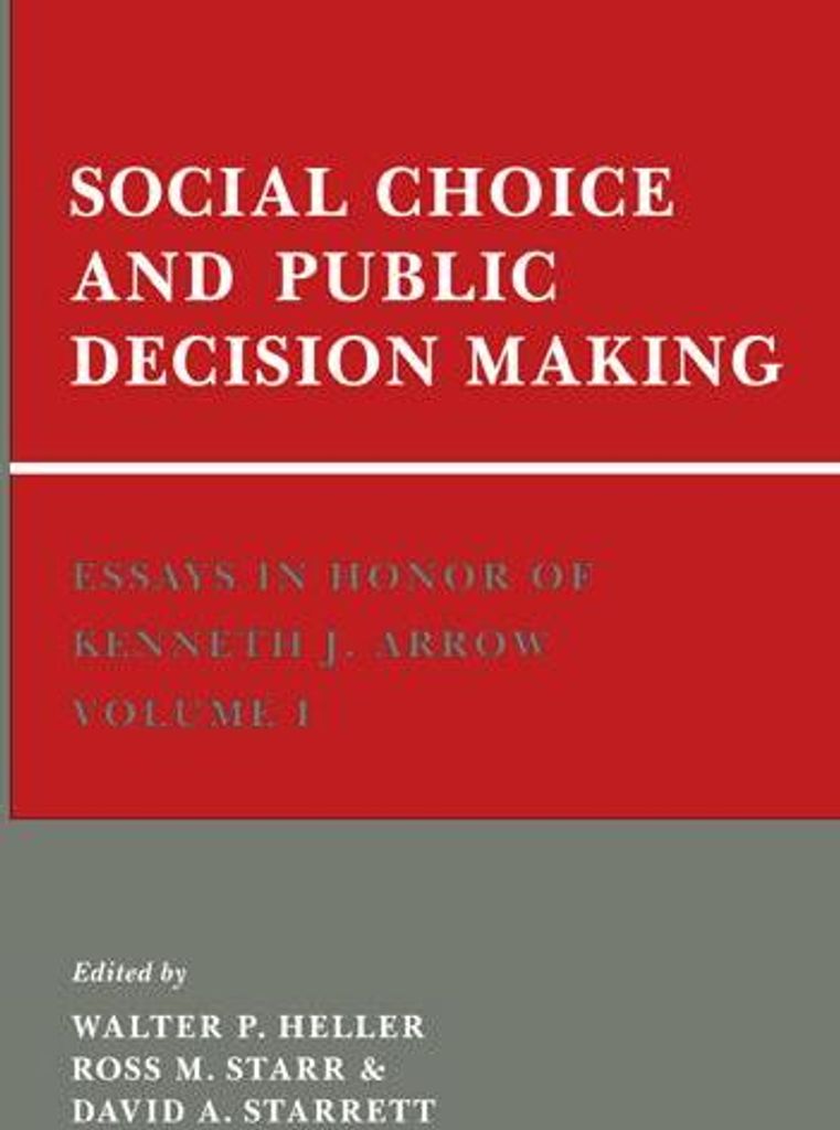 Essays in Honor of Kenneth J. Arrow: Volume 1, . Heller, P..