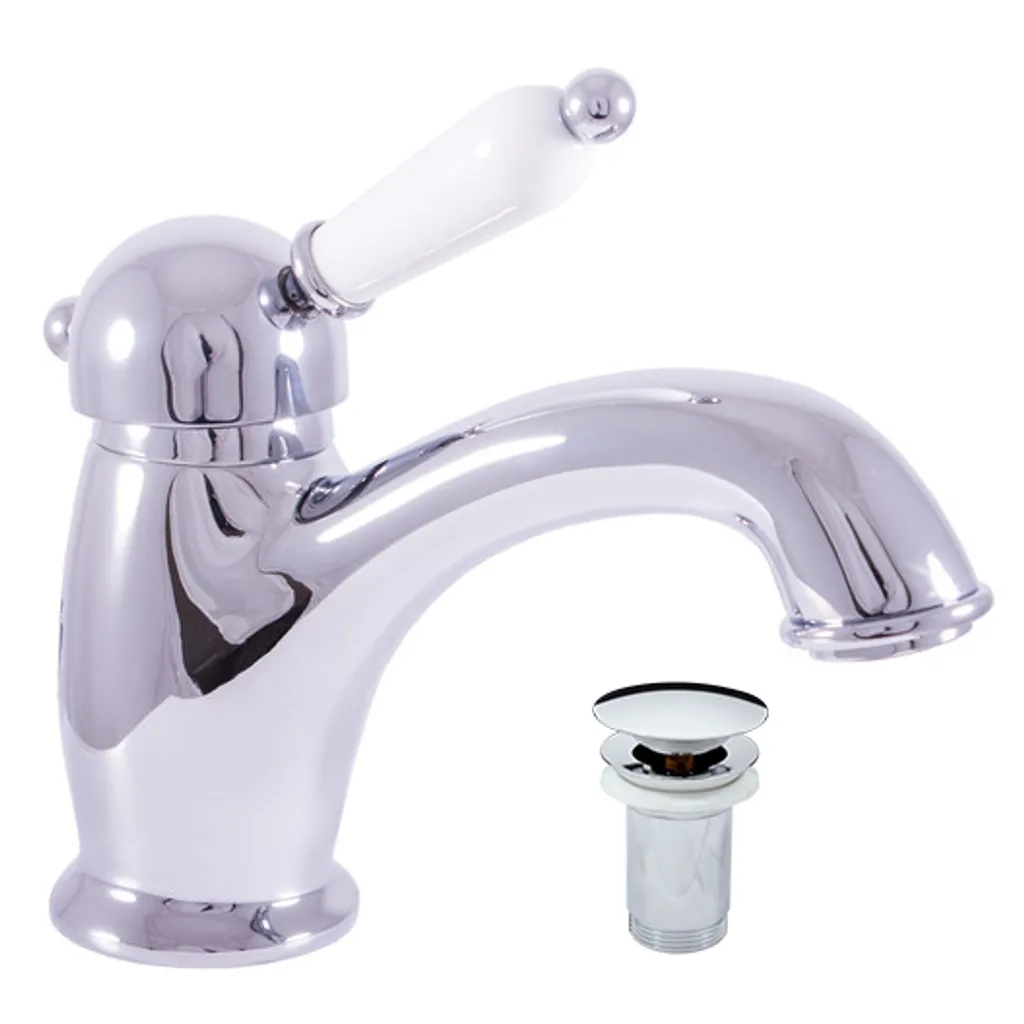 Miscelatore Lavabo Slezák-RAV Labe L527.5K Retro Cromo con Piletta