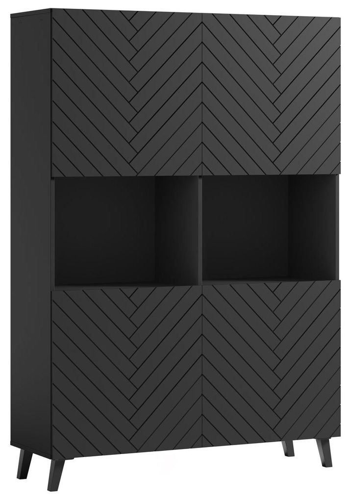 Highboard Phuket Kommode 120x39x168cm 4-türig Farbe Produktbild 