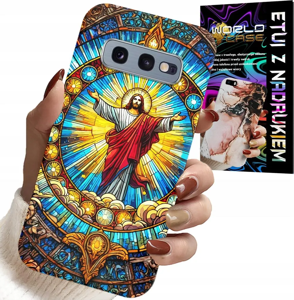 Cover Religiosa Gesù per Samsung S10E - Lamina d'Oro e Design Sacro