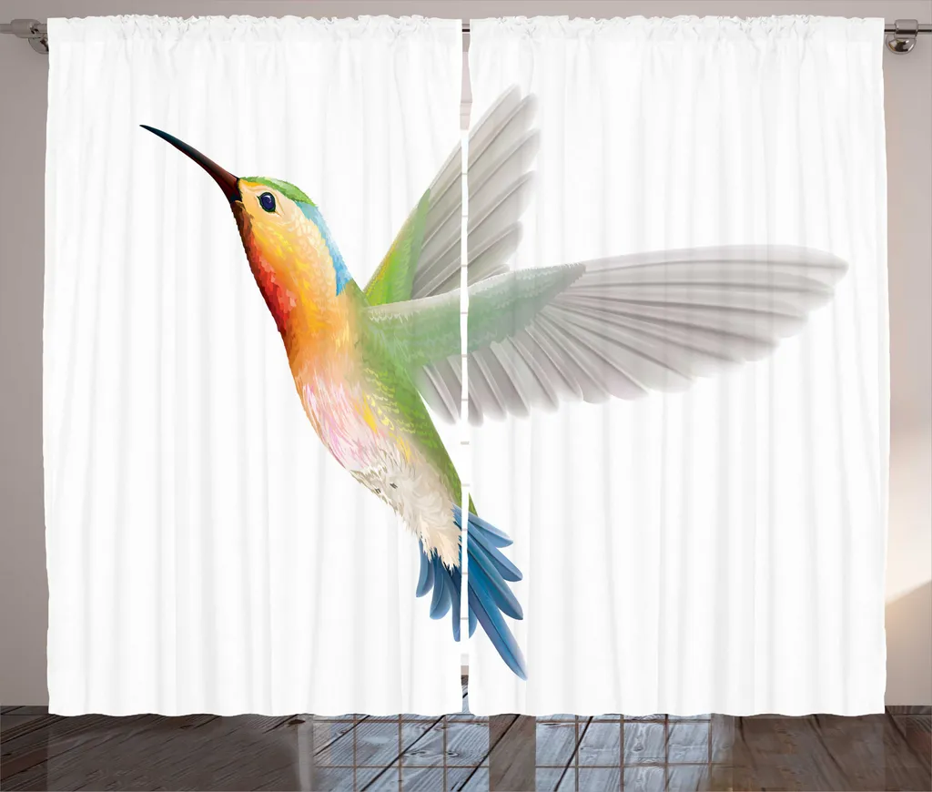 Rideau Colibri ABAKUHAUS Rustique Multicolore avec Crochets 280x225 cm