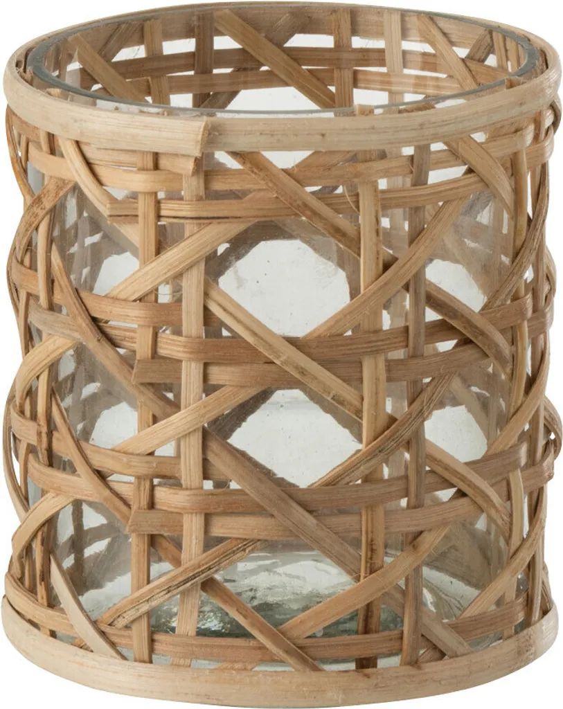 Porte-bougie J-Line Candice Stable et Sécurisé en Verre Ø 7 cm