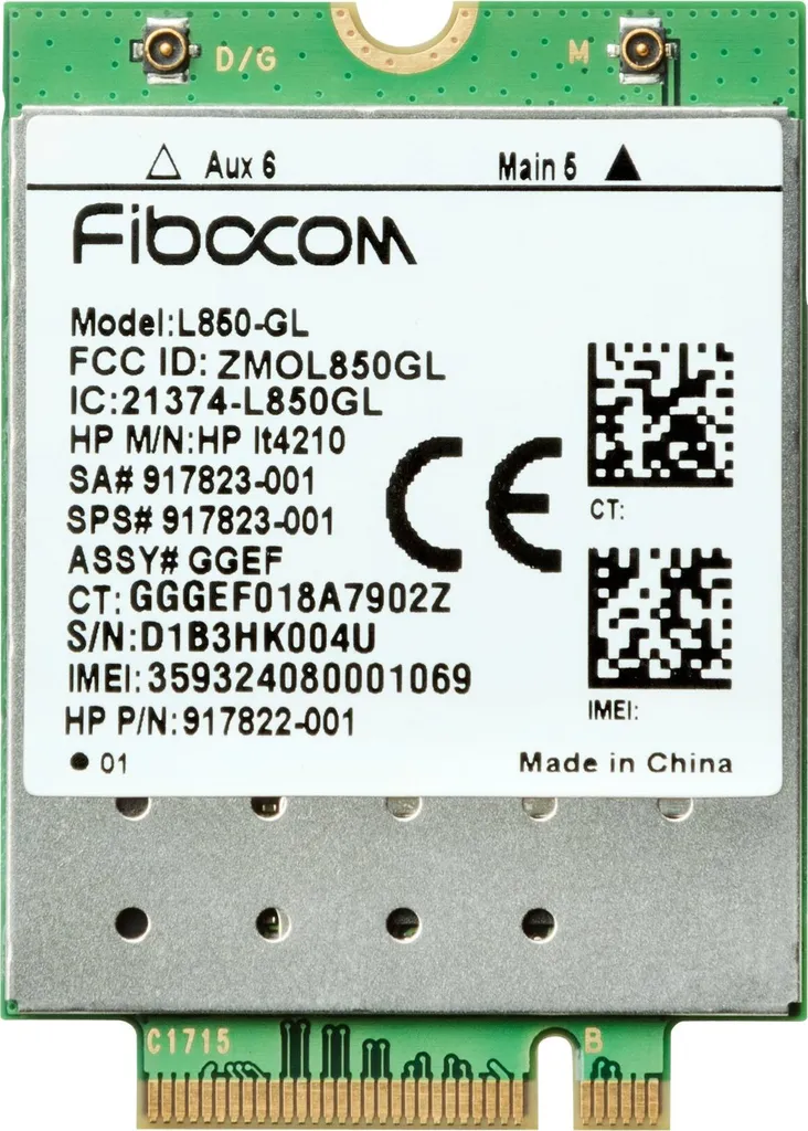 Modem 4G Haute Vitesse HP XMM 7360 LTE Advanced (3FB01AA) Intégré
