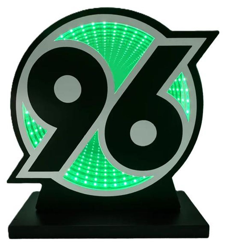 Hannover 96 H96 Serie LED-Logo-Leuchte, grün, dimmbar, ca. Produktbild 